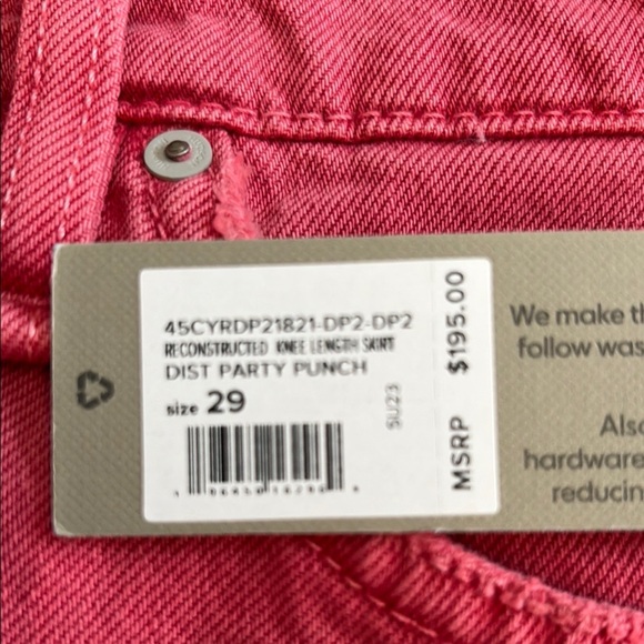 NWT Hudson Reconstructed Knee Length Skirt. Size 29 - Picture 4 of 9